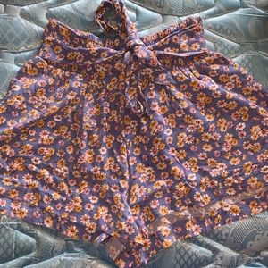 AE High Waisted Smocked Shorts